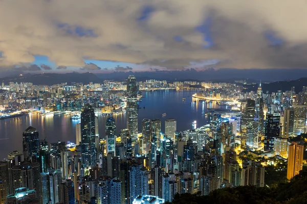 Hong Kong City di notte — Foto Stock