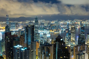 Geceleyin Hong Kong Şehri