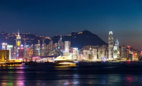 Hong kong city bei Nacht — Stockfoto