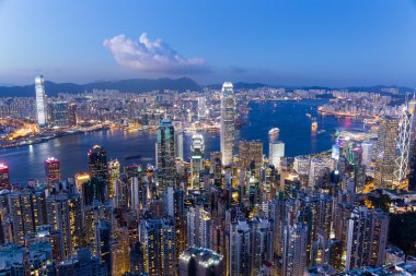 Geceleyin Hong Kong Şehri