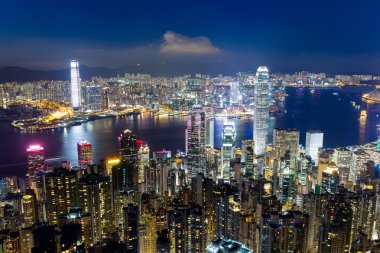 Geceleyin Hong Kong Şehri