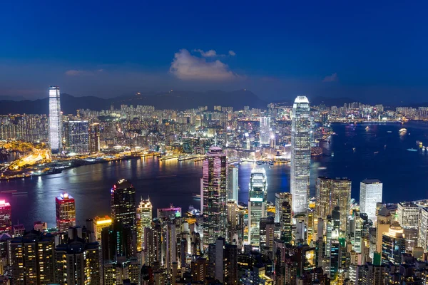 Hong kong ciudad por la noche — Foto de Stock