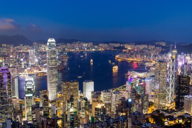 Geceleyin Hong Kong Şehri