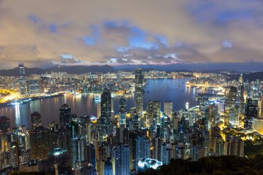 Geceleyin Hong Kong Şehri