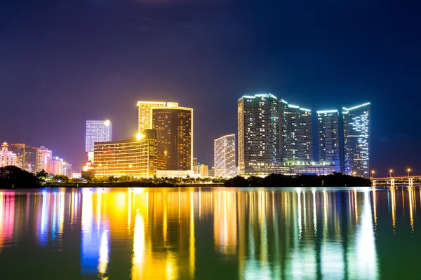 Macau staden på natten — Stockfoto