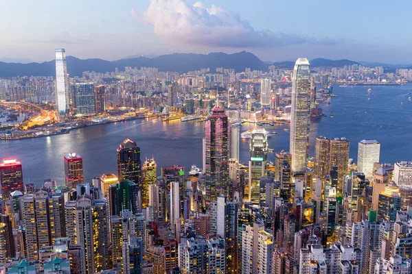 Hong kong vid solnedgången — Stockfoto