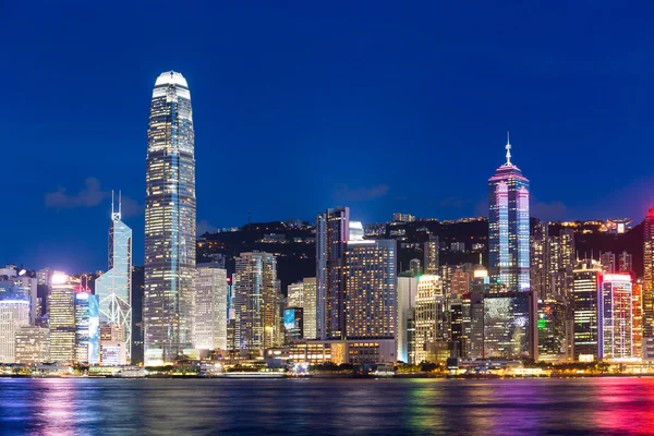 Hong kong ciudad por la noche — Foto de Stock