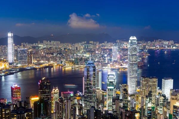 Hong kong stad på natten — Stockfoto