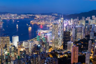 Geceleyin Hong Kong Şehri