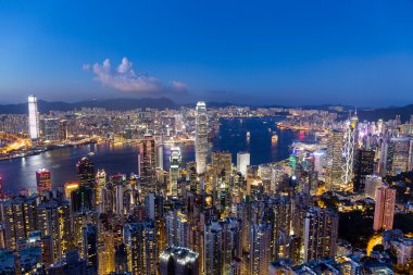 Geceleyin Hong Kong Şehri