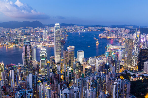 Hong Kong city at night