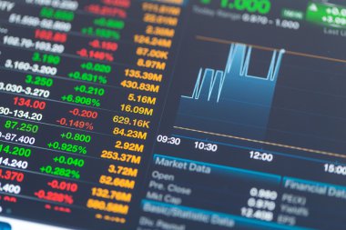 Tablet bilgisayarında borsa verileri