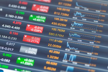 Tablet bilgisayarında borsa verileri