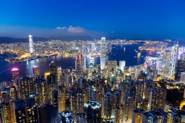 Geceleyin Hong Kong Şehri