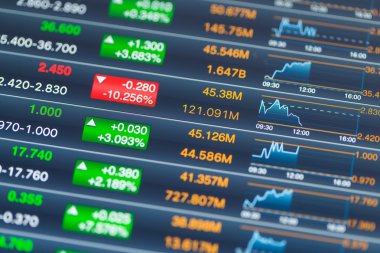 Tablet bilgisayarında borsa verileri