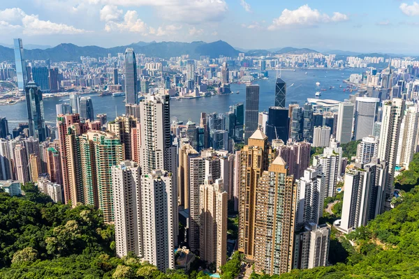 Paisagem urbana cénica de Hong Kong — Fotografia de Stock