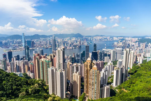 Paisaje urbano escénico de Hong Kong — Foto de Stock