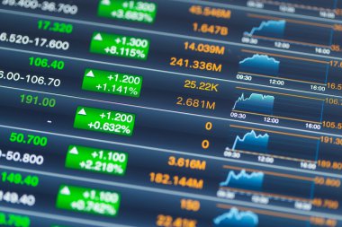 Tablet bilgisayarında borsa verileri