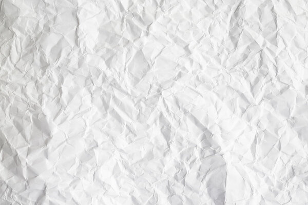 crumpled white paper sheet