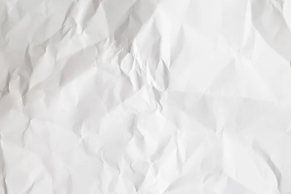 Buruşuk beyaz kağıt levha — Stok fotoğraf