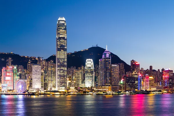 Hong Kong city at night — Stock Photo, Image