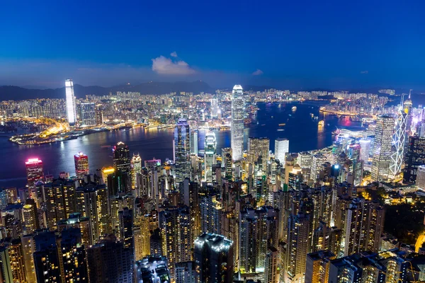 Hong kong ville la nuit — Photo