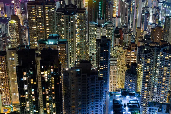 Hong kong city bei Nacht — Stockfoto