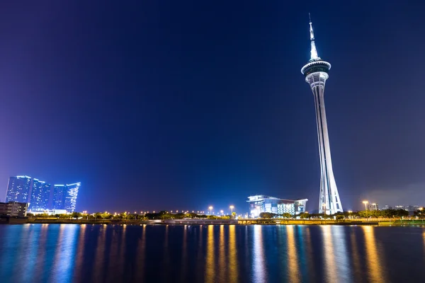 Paysage urbain de Macao la nuit — Photo