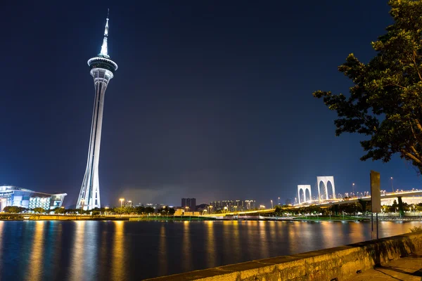 Paisaje urbano de Macao por la noche —  Fotos de Stock