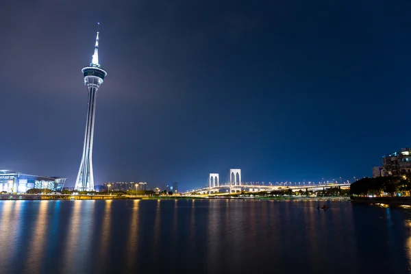 Paisagem urbana de Macau à noite — Fotografia de Stock