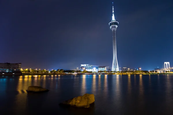 Macao Stadtbild bei Nacht — Stockfoto