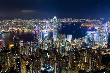 Geceleyin Hong Kong Şehri