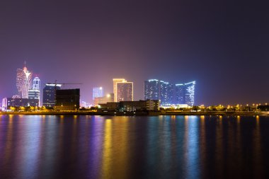 Macau cityscape geceleri 