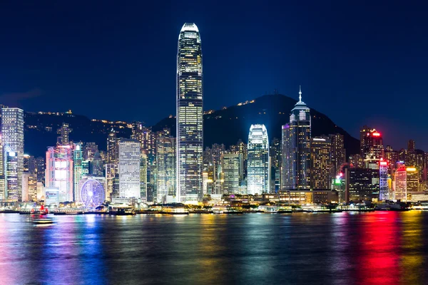 Hong kong ciudad por la noche — Foto de Stock