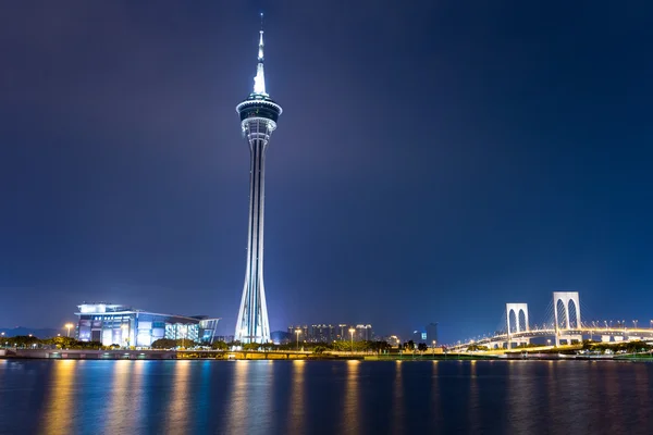 Paysage urbain de Macao la nuit — Photo