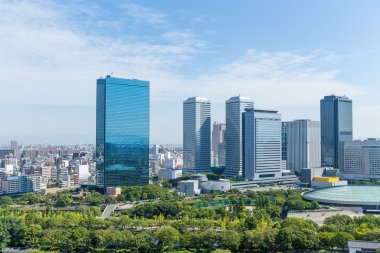 Japonya'nın Osaka Şehir Manzaralı