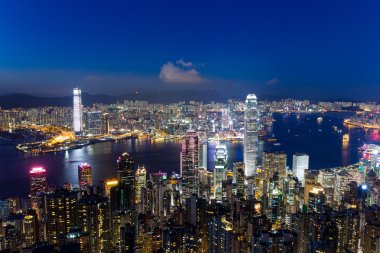 Geceleyin Hong Kong Şehri