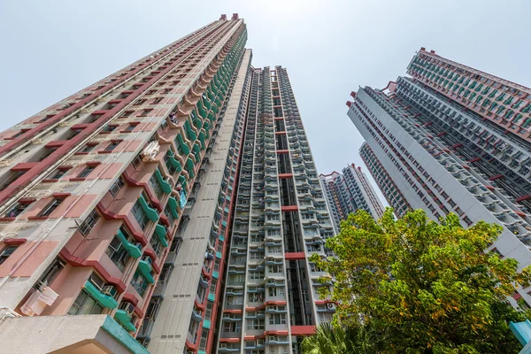 Gebäude in den Himmel in Hongkong — Stockfoto