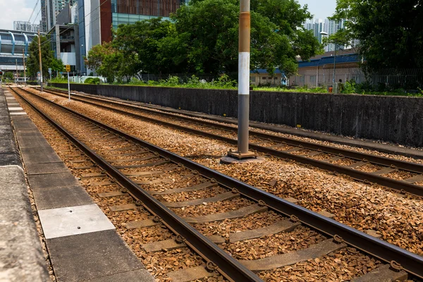 Lege spoorweg track — Stockfoto