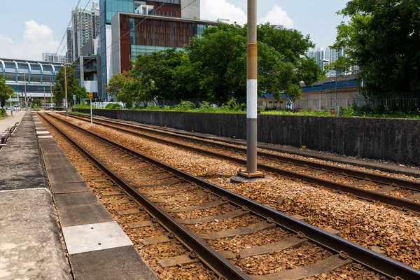 Empty railroad track — Stock Photo, Image