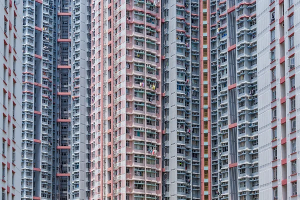 Gevel van het gebouw in Hong Kong — Stockfoto