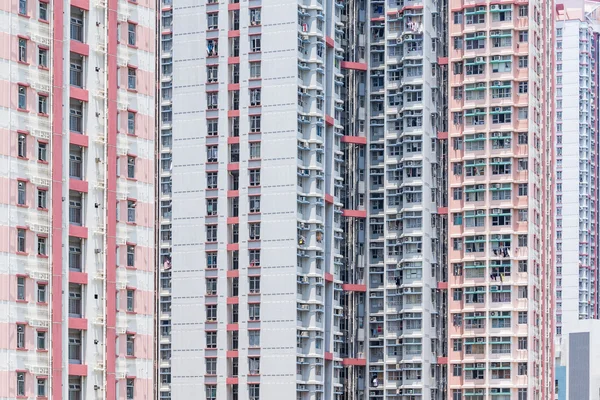 Construção de fachada de arranha-céus — Fotografia de Stock