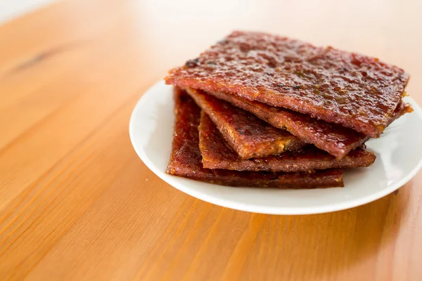 Slices of dried pork — Stock Photo, Image