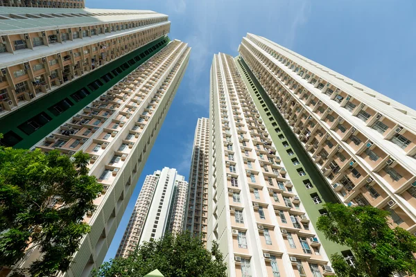 Gebäude in den Himmel in Hongkong — Stockfoto