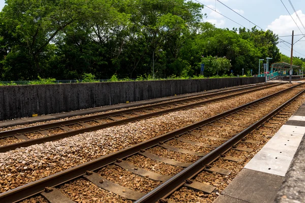 Empty railroad track — Stock Photo, Image