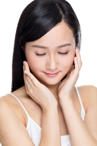 Donna asiatica con pelle perfetta — Foto Stock