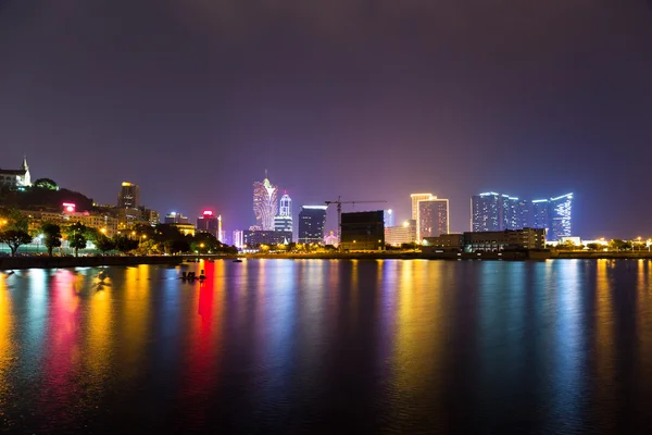 Paysage urbain de Macao la nuit — Photo
