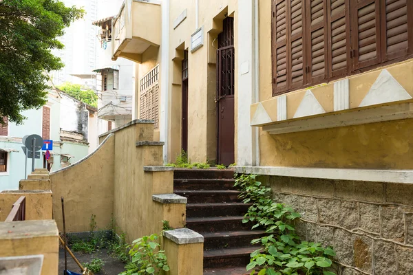 Häuser im alten Stil in Macau — Stockfoto