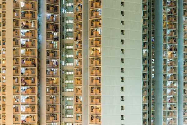 Exterior of building at night