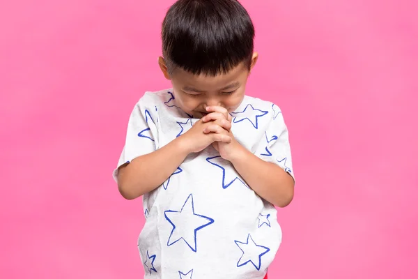 Little kid praying — Stock Photo, Image